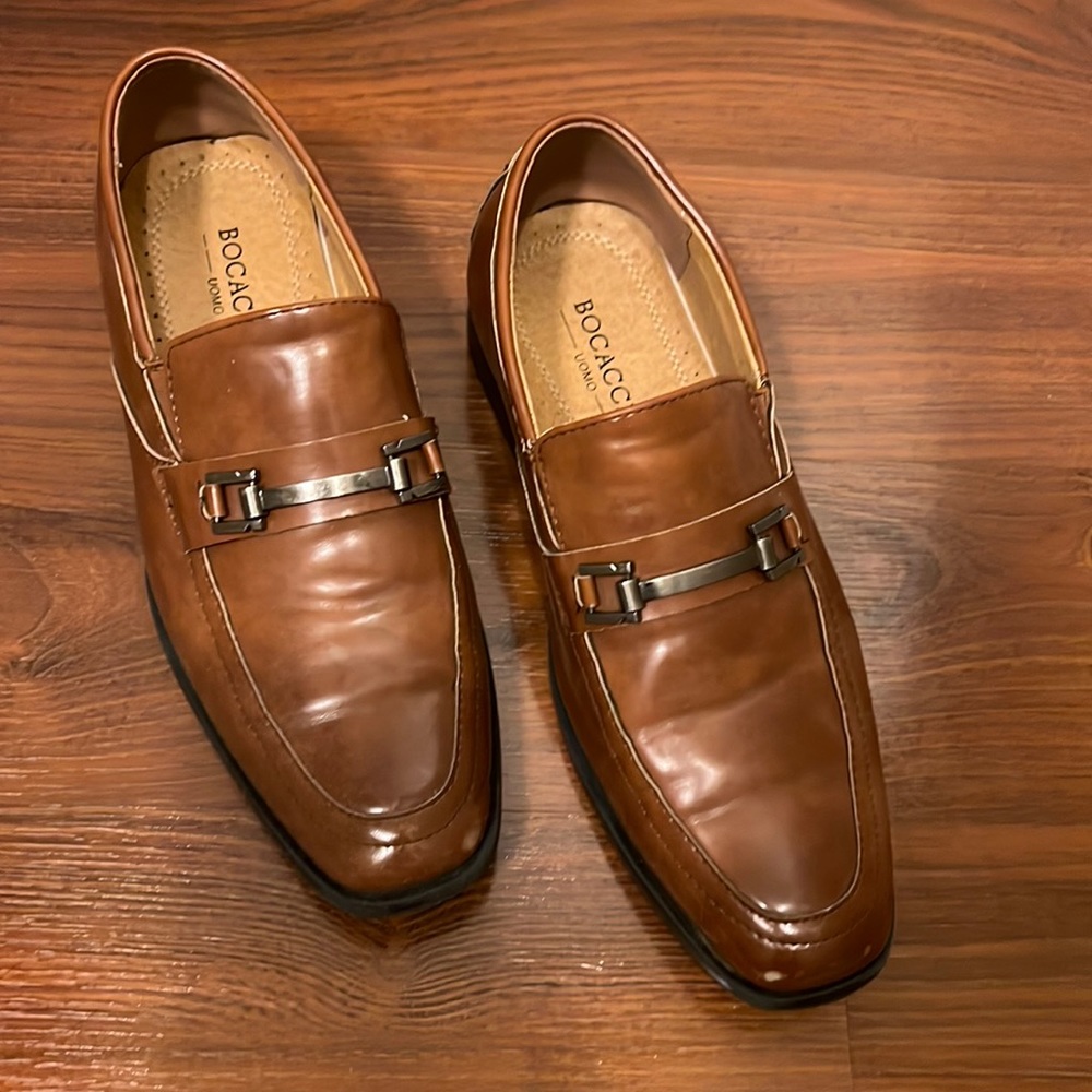 Brown leather shoes Boys size 7